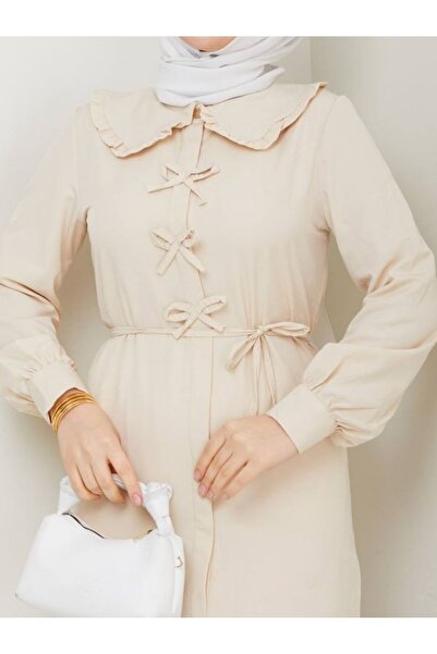 SHİROSA μουσουλμανική τουνίκ με λεπτομέρεια φιόγκου στο λαιμό