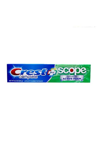 CREST Toothpaste, Crest, Scope Advanced, Active Foam, Intensive Breath Freshening Effect 232gr