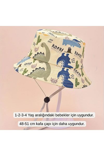 darko Panama Hat Funny Baby Hat Dinosaur Summer Children's Dinosaur Boy Girl Children's Sun Hat T-Rex