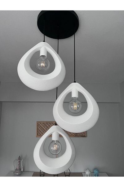 Edesign Drop Pendant Lamp Chandelier Decorative 3 Pcs