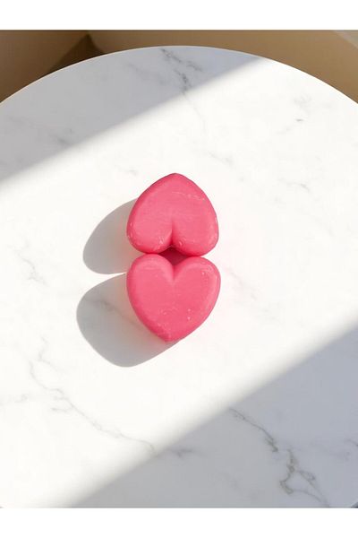 EQMQ STORE KOZMETİK Heart Scented Gift Soap 7X8 cm (3 Pcs 200 Gr -10)
