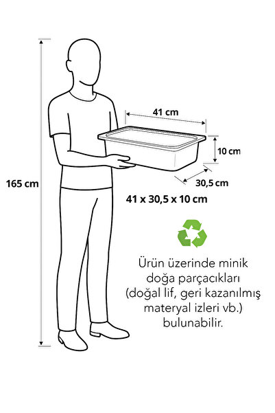 YüceerHome Montessori Oyuncak Dolabı Kutusu Saklama Kutusu 41x30,5x10 Cm Çocuklar Için Aktive Kutusu
