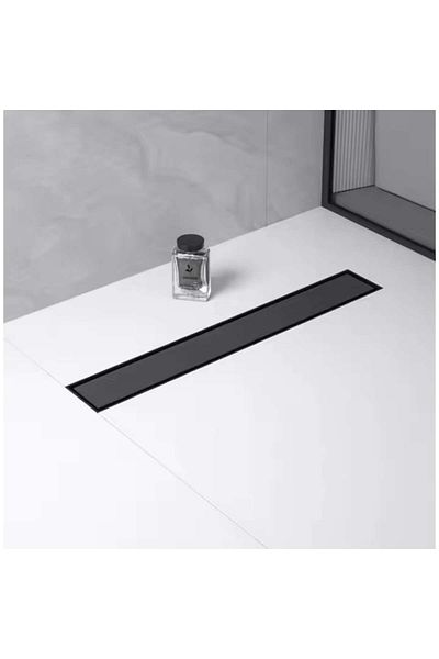 24 7 Life Rigola Dus Negru Mat 40 cm, Design Modern, Drenaj Eficient si Rezistenta Premium