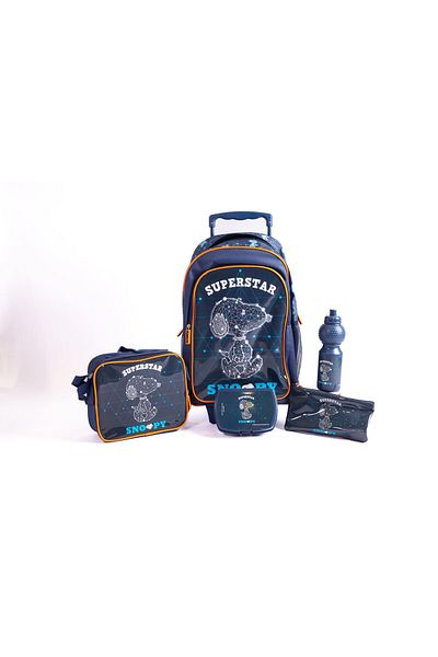 PEANUTS 18"TROLLEYBAG+LUNCH BAG+PENCILCASE+WATER BOTTLE+LUNCH BOX