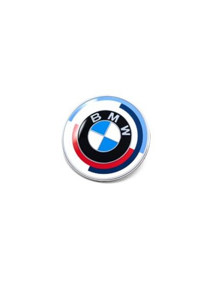 Xenon Bright BMW emblem for hood or trunk 74 mm, Anniversary Edition
