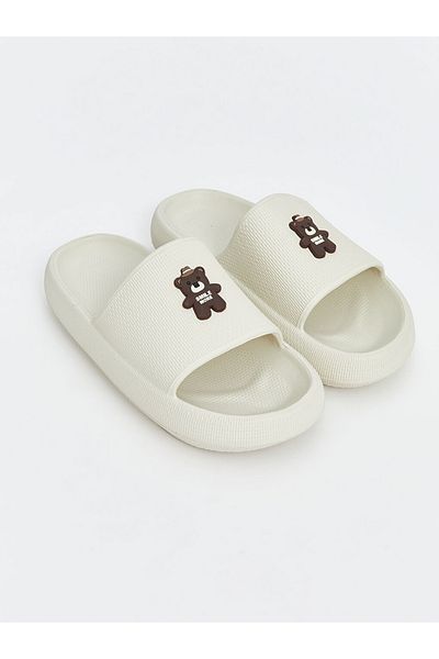 LC Waikiki LCW STEPS Teddy Bear Printed Women's Slippers