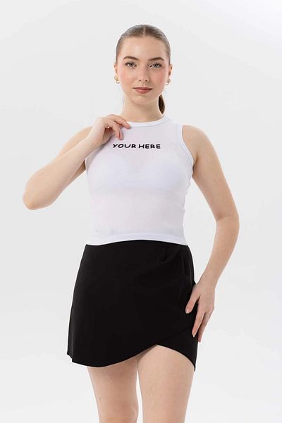 let s shine Women's Printed Crew Neck Knitted Crop