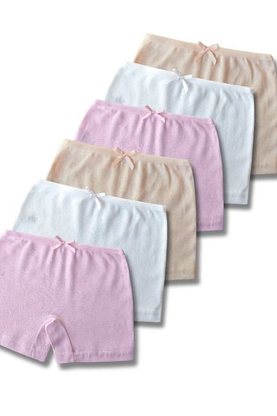 BEBEĞİME ÇORAP 100% Cotton Heart Patterned Girl's Boxer Briefs Underwear Set of 6