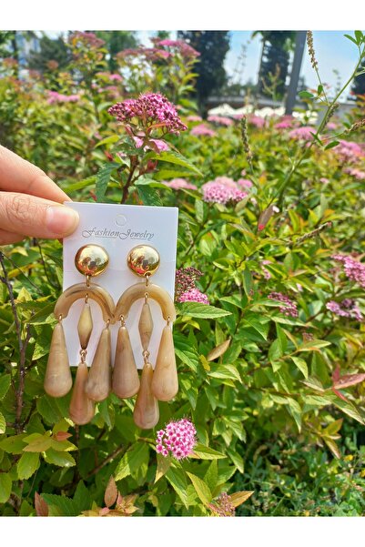 lavantebutik Brand Natural Shades Dangle Retro Earrings |   Gold Detailed 🔸