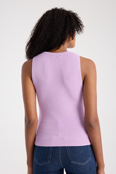 İLKCET MODA Basic Sleeveless Crop Women's Knitwear