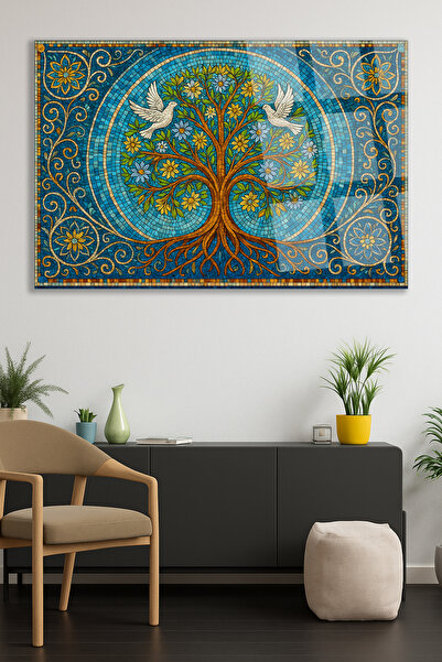 TAULART TABELE DE STICLA INDESOLABIL CU DESIGN DE MODELE DE PIATRĂ MOZAICĂ DE...