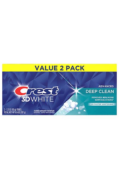 CREST Set 2x Toothpastes, Crest, 3D White, Deep Clean, Removes Surface Stains, 93gr