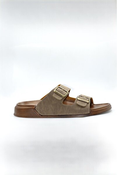 Biocomfort Men's Mink Double Striped Anatomical Daily Slippers