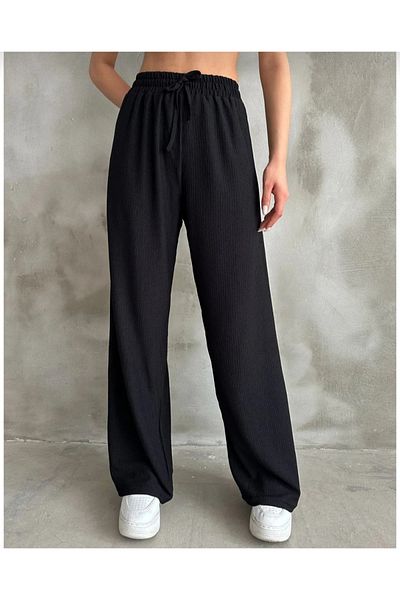 atelyu Women's Loose Leg Linen Linen Look Summer Pants