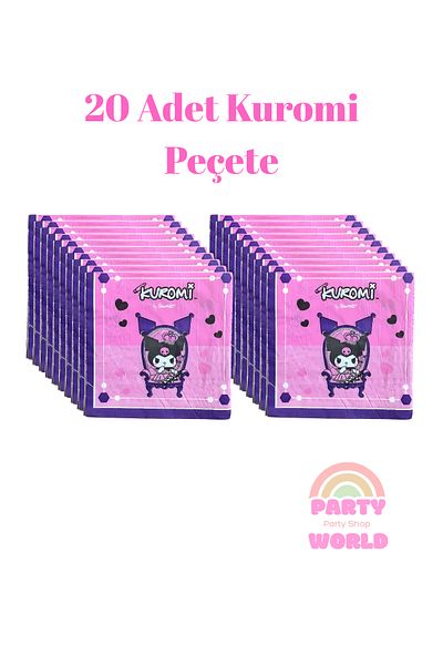 party world 20 Pack Kuromi Themed Napkins – Cute and Fun Party Napkins