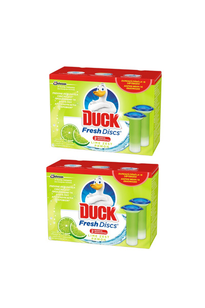Johnson & Johnson Set 2 x Rezerve Odorizant Gel pentru Vasul Toaletei Duck Fr...