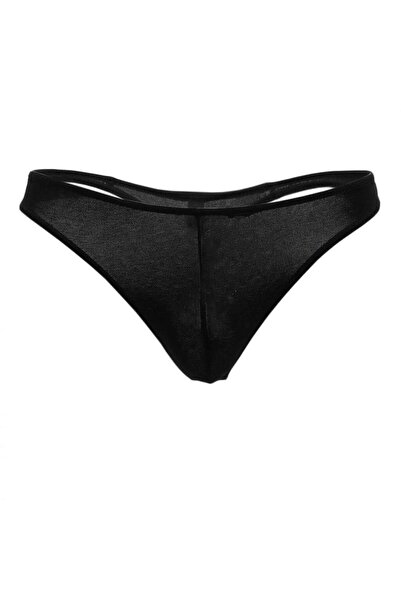 NazikEndam Μαύρο ανδρικό στρινγκ μοντέρνο και ελαφρύ 1280