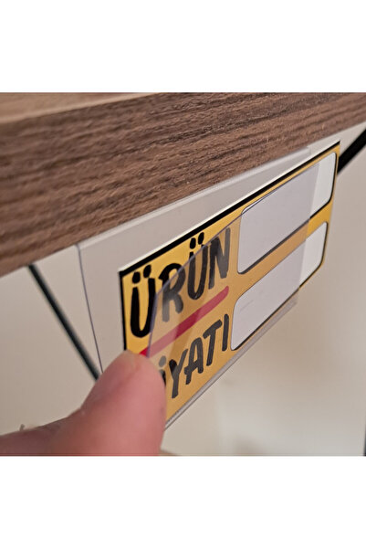 Mny Design 20 Adet Pvc Etiketlik Raf Önü Dik Yapışkanlı 8x4 Cm etiketlik fiyatlık