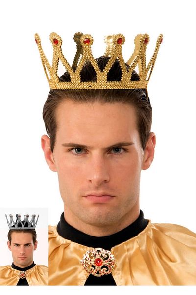 Lenaca Gold Color Children's and Adult Compatible King Crown