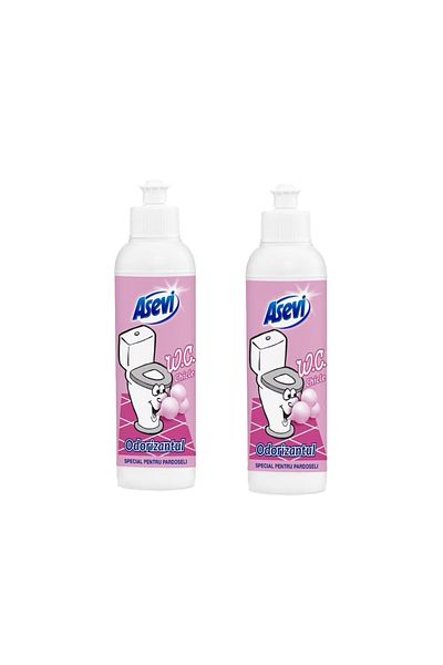 ASEVI Set Odorizant Toaleta, Asevi Wc Bubble Gum, 2 Bucati x 200 ml
