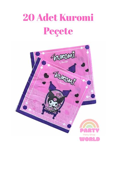 party world 20 Pack Kuromi Themed Napkins – Cute and Fun Party Napkins