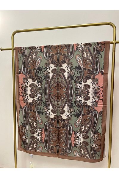 MENESSA Cotton Voile Authentic Pattern Shawl