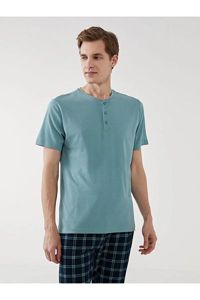 LC Waikiki Green Standard Fit Men's Pajama Set