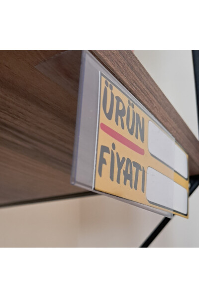 Mny Design 20 Adet Pvc Etiketlik Raf Önü Dik Yapışkanlı 8x4 Cm etiketlik fiyatlık