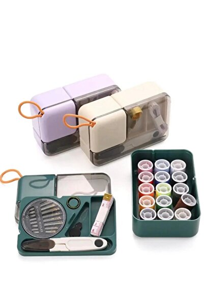 DUCK HOBY Set de cusut Instrument de cusut și foarfece de călătorie acasă, ață, ac, bandă de măsurare, butoane, portabil