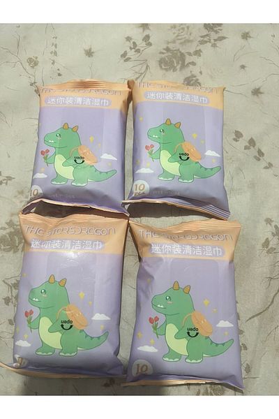 demirosa 4 Packs of Cute Wet Wipes 40 Pieces