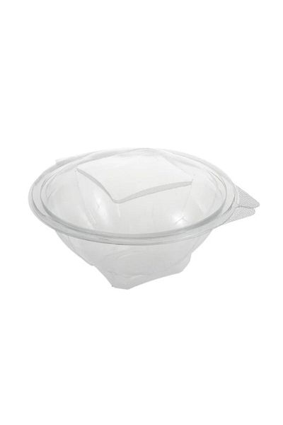 LYOBEST Set 50 Caserole rotunde din PET cu Capac Bombat, Diamond 1000 ml