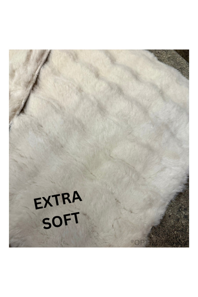 OPTIM DEKO Ultra-Fluffy and Non-Slip Bath Mat Set, 100x60 + 60x50 cm, Premium Comfort, Soft White