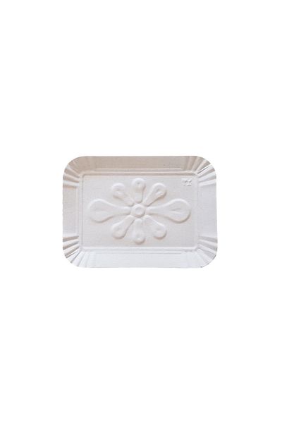 LYOBEST Set of 100 White Cardboard Trays T2, Rectangular, 11x15 cm, for Confectioneries, Pastries, Fast Food