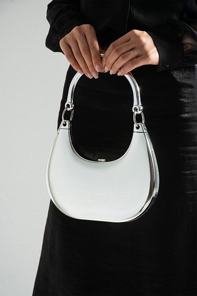 By EDUU Sunshine Design Model Metal Shoulder Silver Evening Dress Bag
