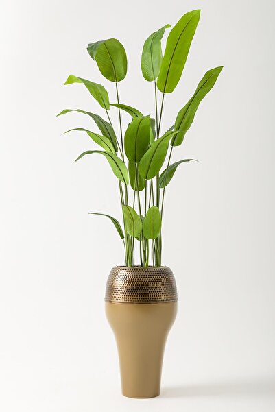 Güleç Yapay Çiçek Yapay Starliçe Ağacı 230 Cm Kahverengi Eskitme Damla Saksı