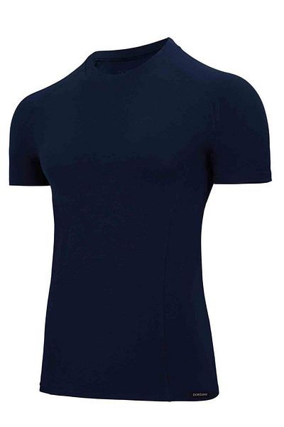NazikEndam Dore Anse Men's Modal Round Neck Short Sleeve t Shirt 2535 Navy Blue