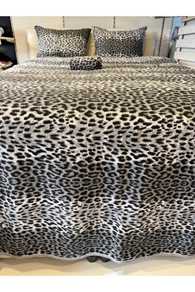 ŞENER HOME Leopard Patterned Sheet Elastic Single Pique Set