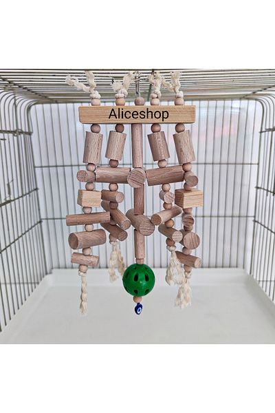 aliceshop Jako İskender Pakistan Amazon Macaw Cockatoo Parrot Wooden Nibbling and Stress Toy