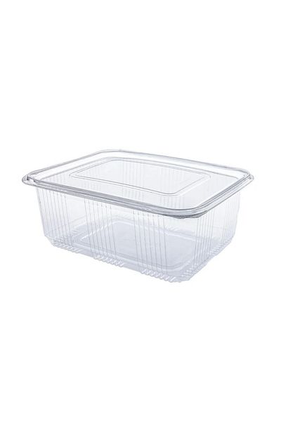 LYOBEST Set 100 caserole transparente din PET, cu capac atasat, 1000 ml