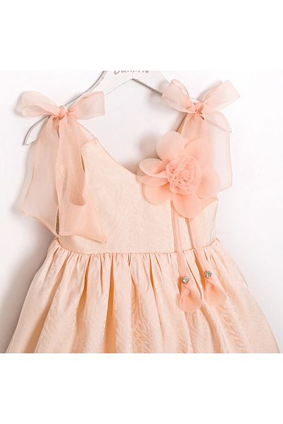 ministok Jasmine Strappy Beige Girl's Dress