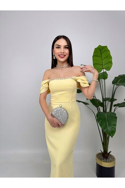 GİZONLY Free Dress with Stone Detail