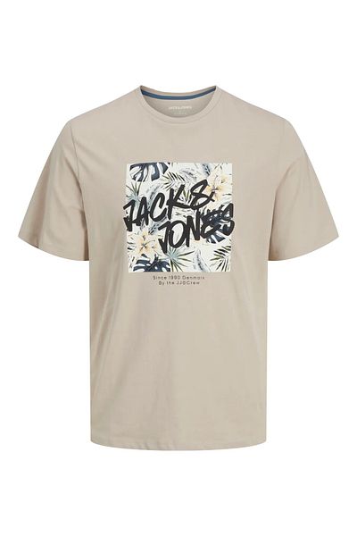 Jack & Jones J&J T-Shirt Ανδρικό μπλουζάκι με λογότυπο μπεζ