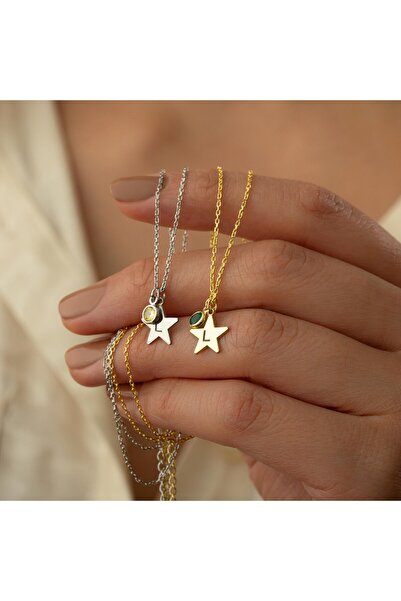 Wind Silver Yıldızlarda Harfini Seç Taşınıda 925 Ayar Gümüş