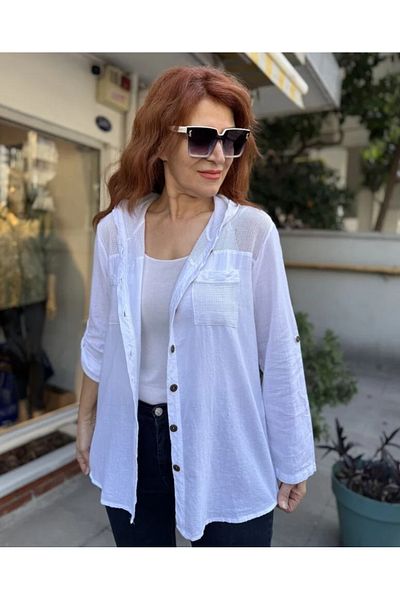DenizEge Mesh Shirt/Jacket White