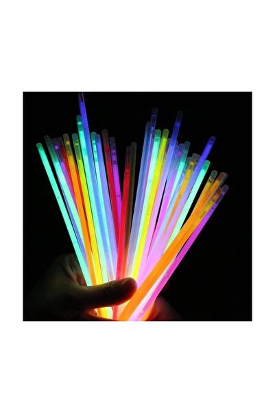 NEXOAKSESUAR 15'Lİ Fosforlu Neon Kendinden Işıklı Çubuk Parti Çubuk