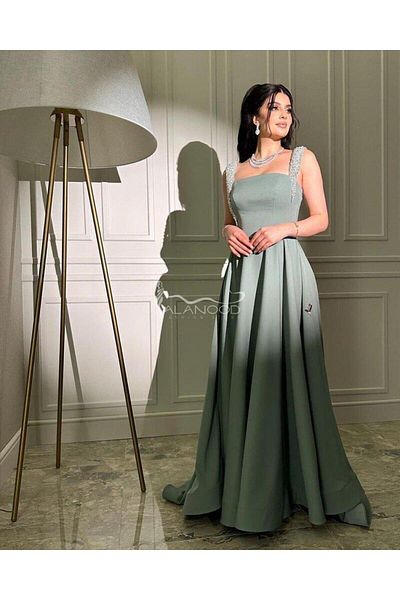 ALANOOD FASHION Mazoon Tiffany dress, hand-embroidered, elegant design for evening and special occasions