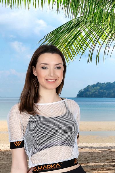 FantaziAtölyesi Miss Mesh White Sleeve Pareo σε μαγιό