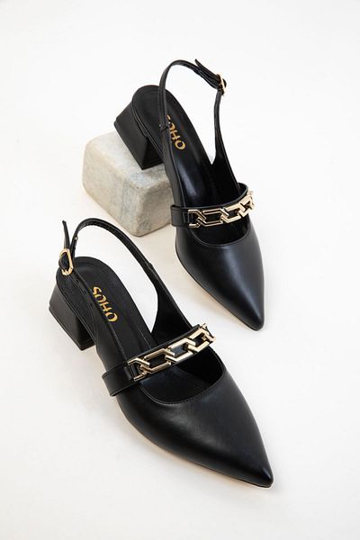SOHO Black Women's Classic Heeled Shoes 20672