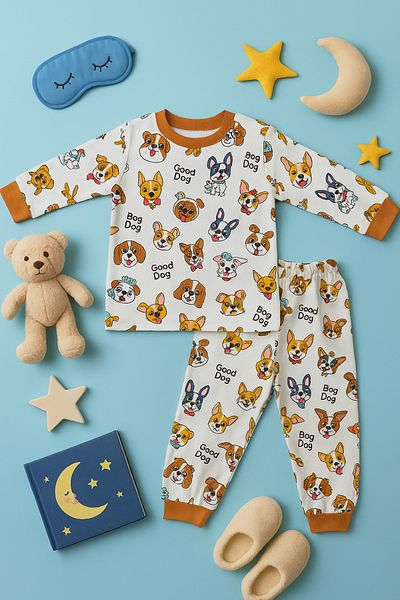 Katia&Bony Set de pijamale cu imprimeu pentru câini drăguț pentru băiat