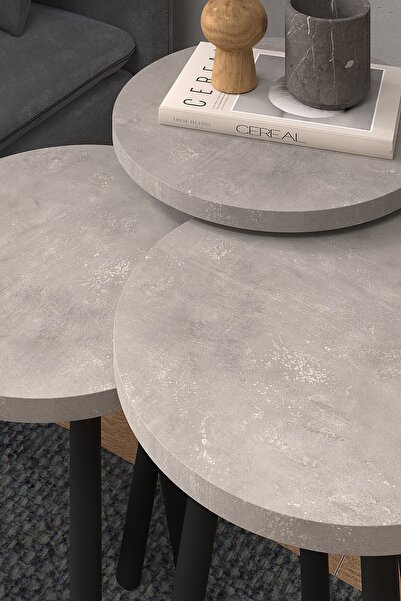 Skandi homeworks Roma Zigon Sehpa Gri Taş